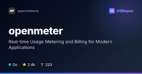 openmeter: Meter Usage and Bill Usage-Based Products