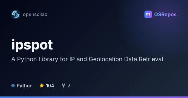 ipspot: Find IP Addresses and Geolocation