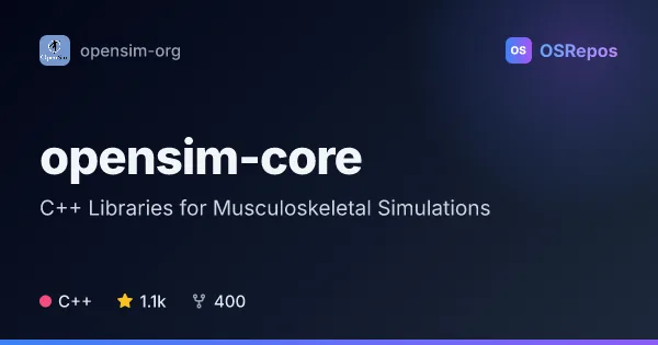 opensim-core: C++ Libraries for Musculoskeletal Simulations