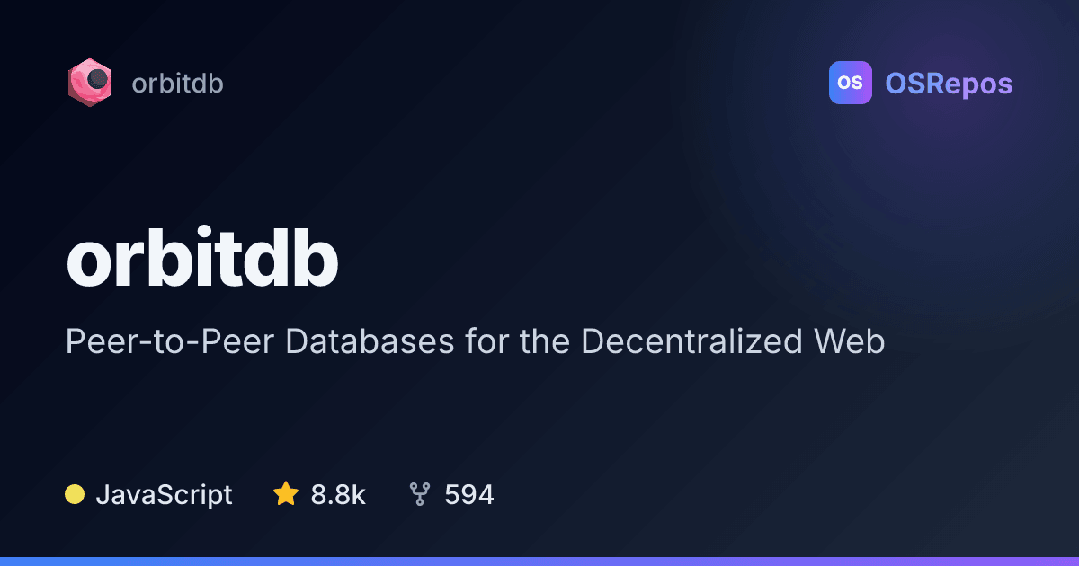 OrbitDB: Peer-to-Peer Databases for the Decentralized Web