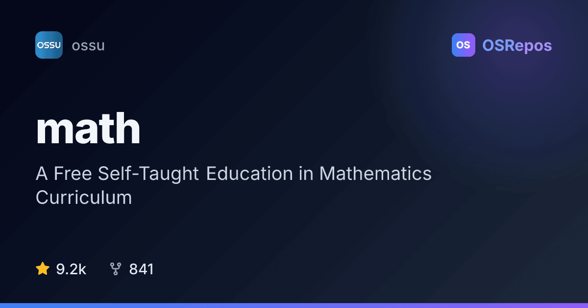 math: Follow a Self-Study Mathematics Curriculum