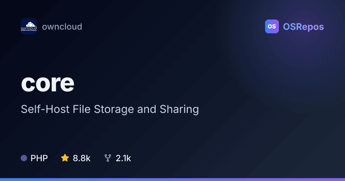 core: Self-Host File Storage and Sharing