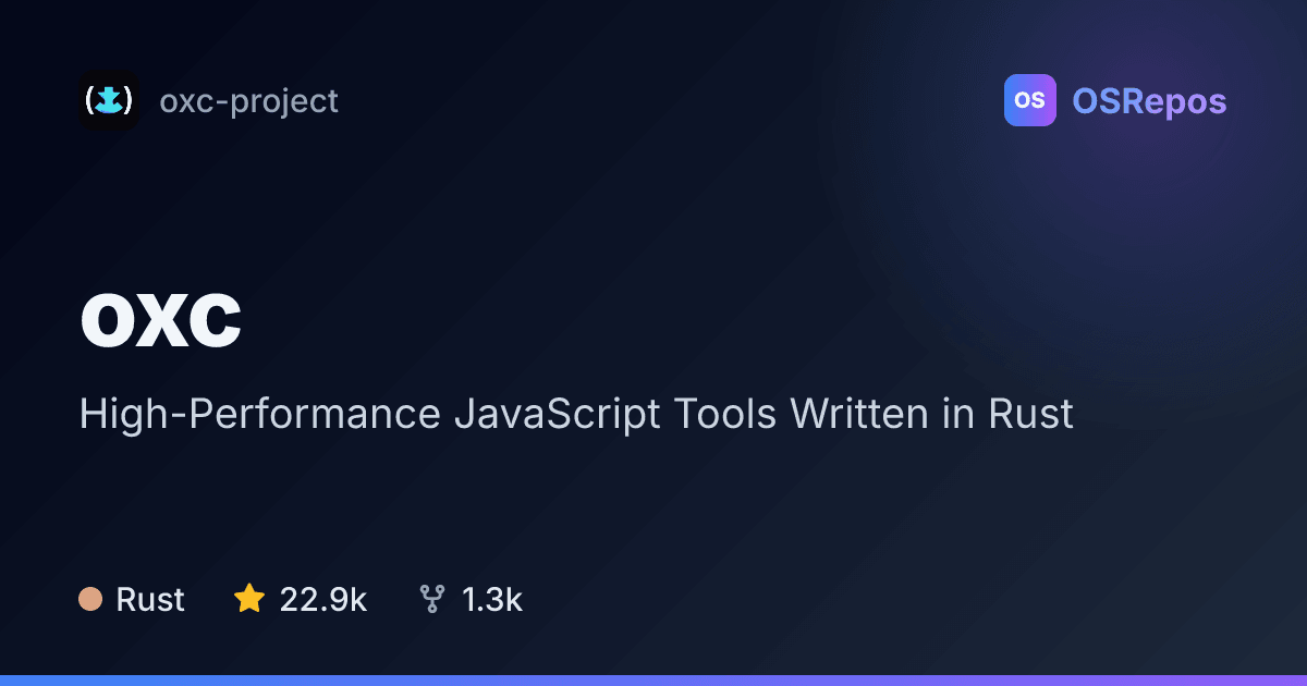 oxc: Build Fast JavaScript and TypeScript Tools