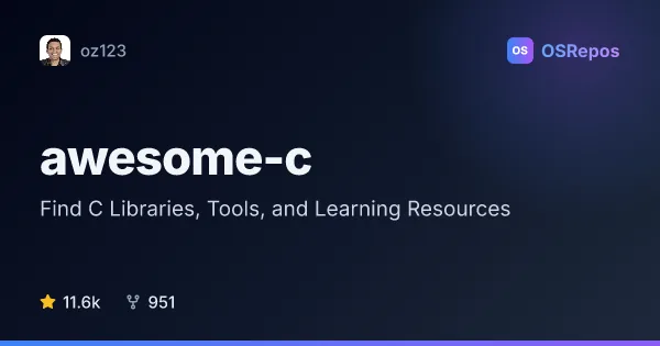 awesome-c: Find C Libraries, Tools, and Learning Resources