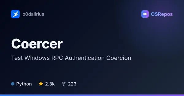 Coercer: Test Windows RPC Authentication Coercion