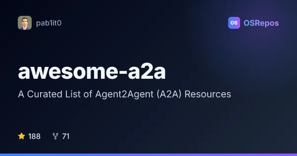 awesome-a2a: A Curated List of Agent2Agent (A2A) Resources