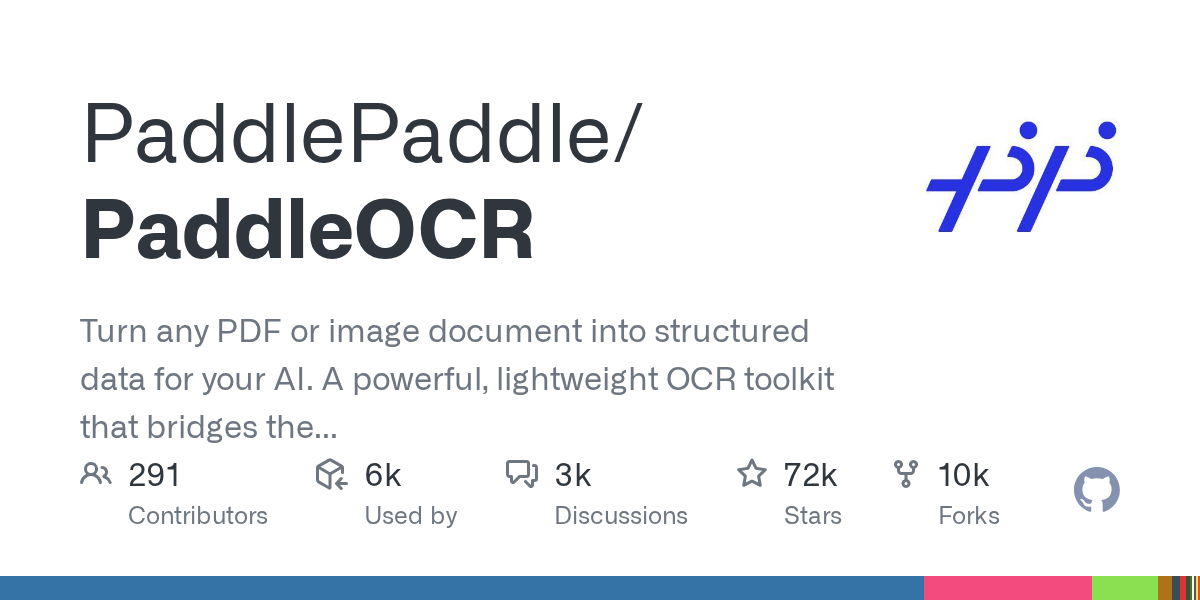 PaddleOCR: A Powerful OCR Toolkit for Structured Document Data
