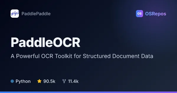 PaddleOCR: A Powerful OCR Toolkit for Structured Document Data