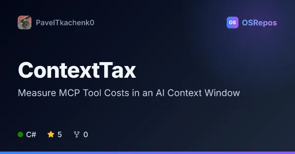 ContextTax: Measure MCP Tool Costs in an AI Context Window