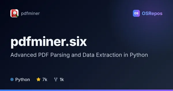 pdfminer.six: Advanced PDF Parsing and Data Extraction in Python