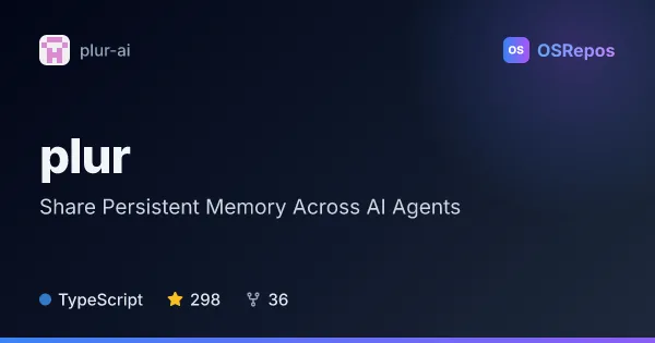 plur: Share Persistent Memory Across AI Agents