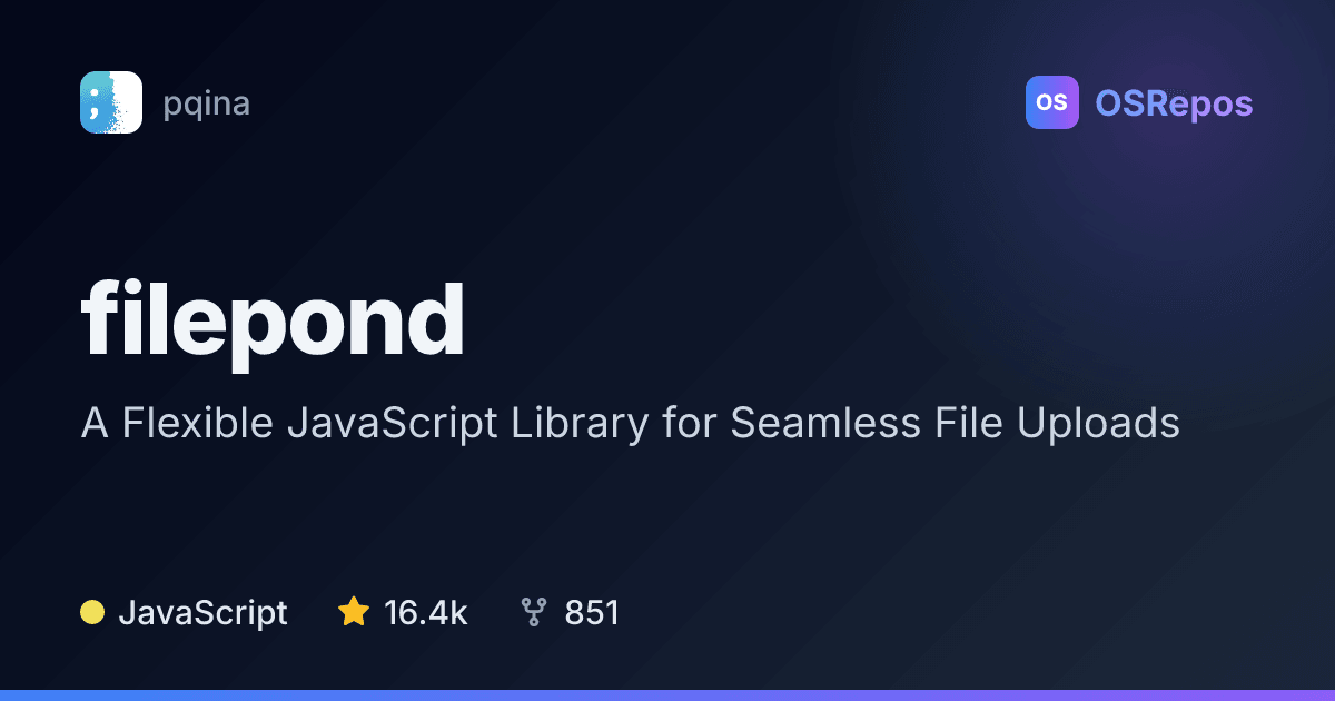 FilePond: A Flexible JavaScript Library for Seamless File Uploads