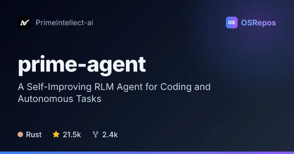 Prime Agent: A Self-Improving RLM Agent for Coding and Autonomous Tasks