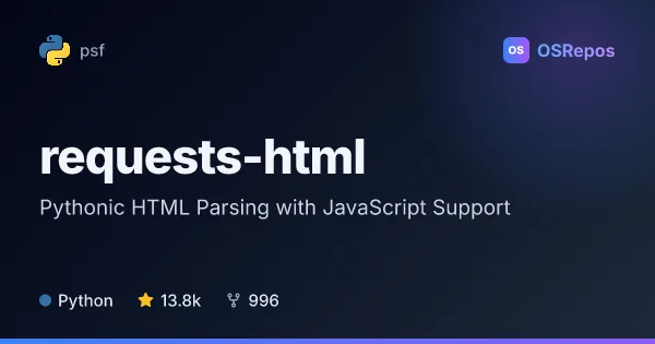 requests-html: Pythonic HTML Parsing with JavaScript Support