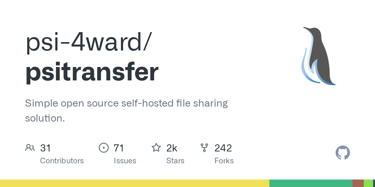 PsiTransfer: Simple Self-Hosted File Sharing Solution