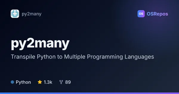 py2many: Transpile Python to Multiple Programming Languages