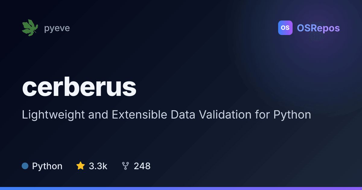 cerberus: Validate Python Data Against Schemas