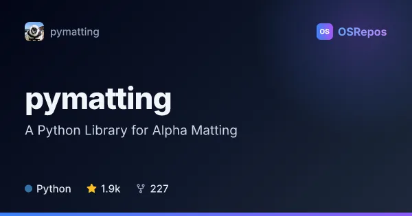 PyMatting: A Python Library for Alpha Matting