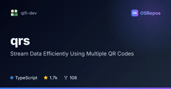 qrs: Transfer Data Through Sequences of QR Codes