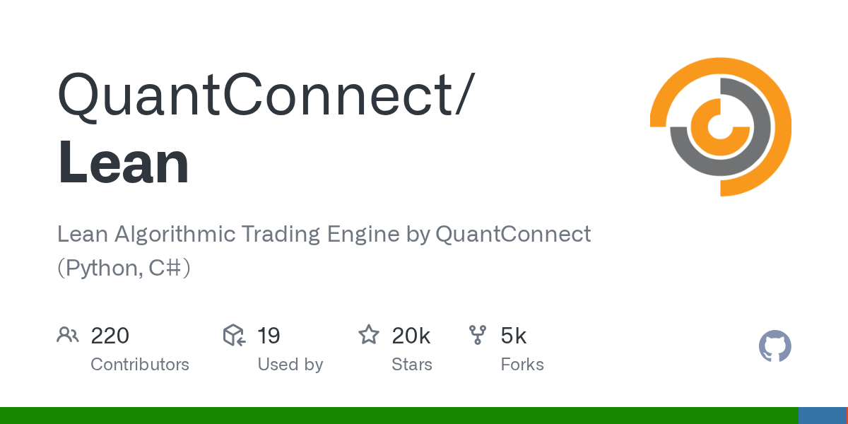 Lean: The Open-Source Algorithmic Trading Engine by QuantConnect