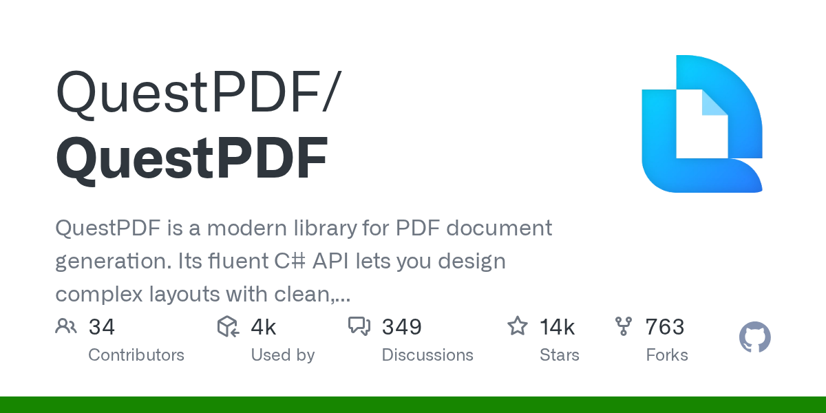 QuestPDF: Modern C# Library for Fluent PDF Document Generation