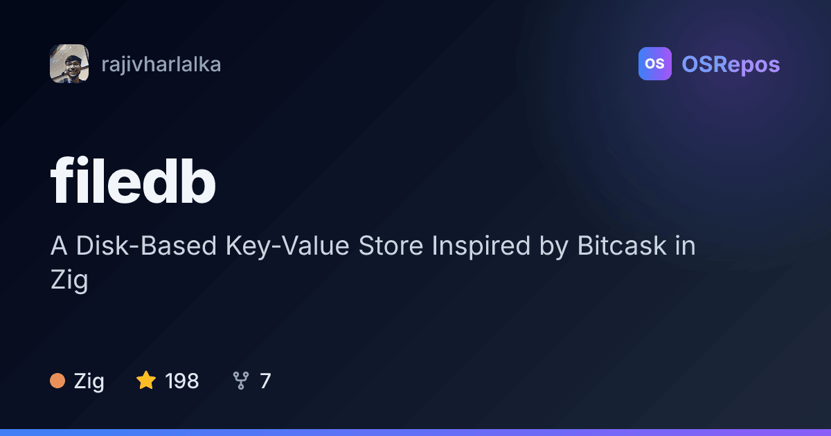 filedb: Store Key-Value Data in Append-Only Disk Logs