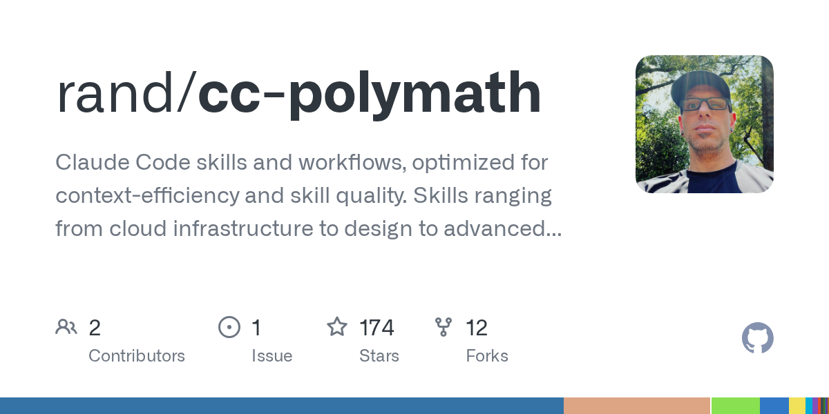 cc-polymath: Context-Efficient Skills for Claude Code Development