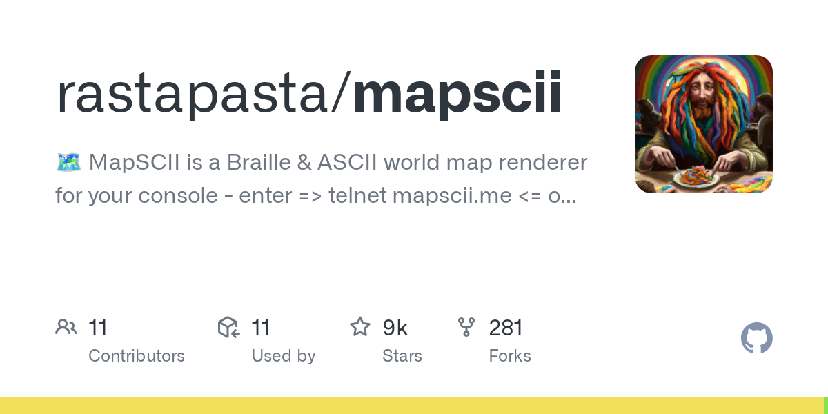 MapSCII: Render World Maps in Braille and ASCII Directly in Your Console