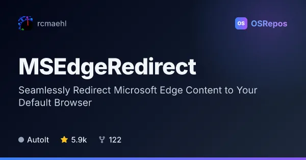 MSEdgeRedirect: Seamlessly Redirect Microsoft Edge Content to Your Default Browser