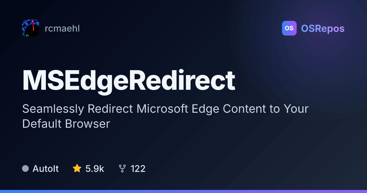 MSEdgeRedirect: Open Edge-Directed Links in Your Default Browser