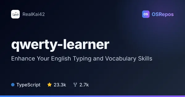 qwerty-learner: Learn Vocabulary Through Typing Practice