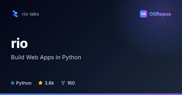 rio: Build Web Apps in Python