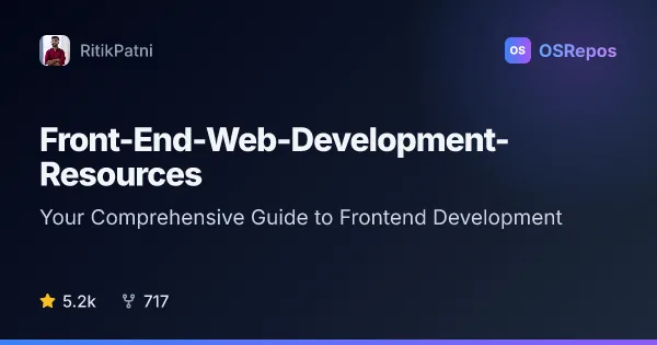 Front-End-Web-Development-Resources: Your Comprehensive Guide to Frontend Development
