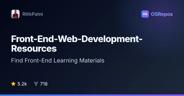 Front-End-Web-Development-Resources: Find Front-End Learning Materials