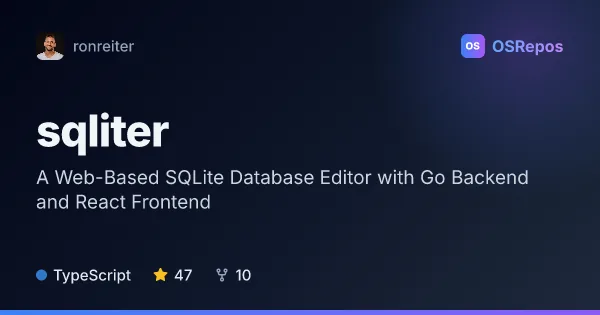 sqliter: Manage SQLite Databases in a Web Interface
