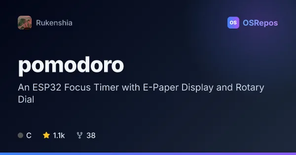 pomodoro: Build an ESP32 E-Paper Focus Timer