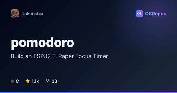 pomodoro: Build an ESP32 E-Paper Focus Timer