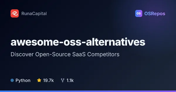 awesome-oss-alternatives: Find Open-Source SaaS Alternatives