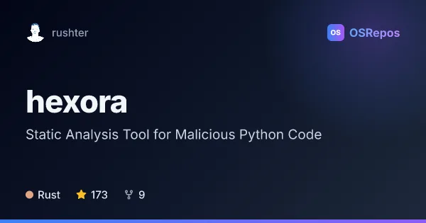 Hexora: Static Analysis Tool for Malicious Python Code