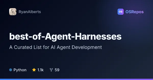 Best of Agent Harnesses: A Curated List for AI Agent Development