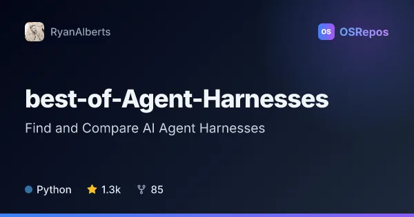 best-of-Agent-Harnesses: Find and Compare AI Agent Harnesses