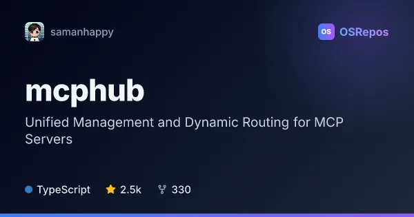MCPHub: Unified Management and Dynamic Routing for MCP Servers