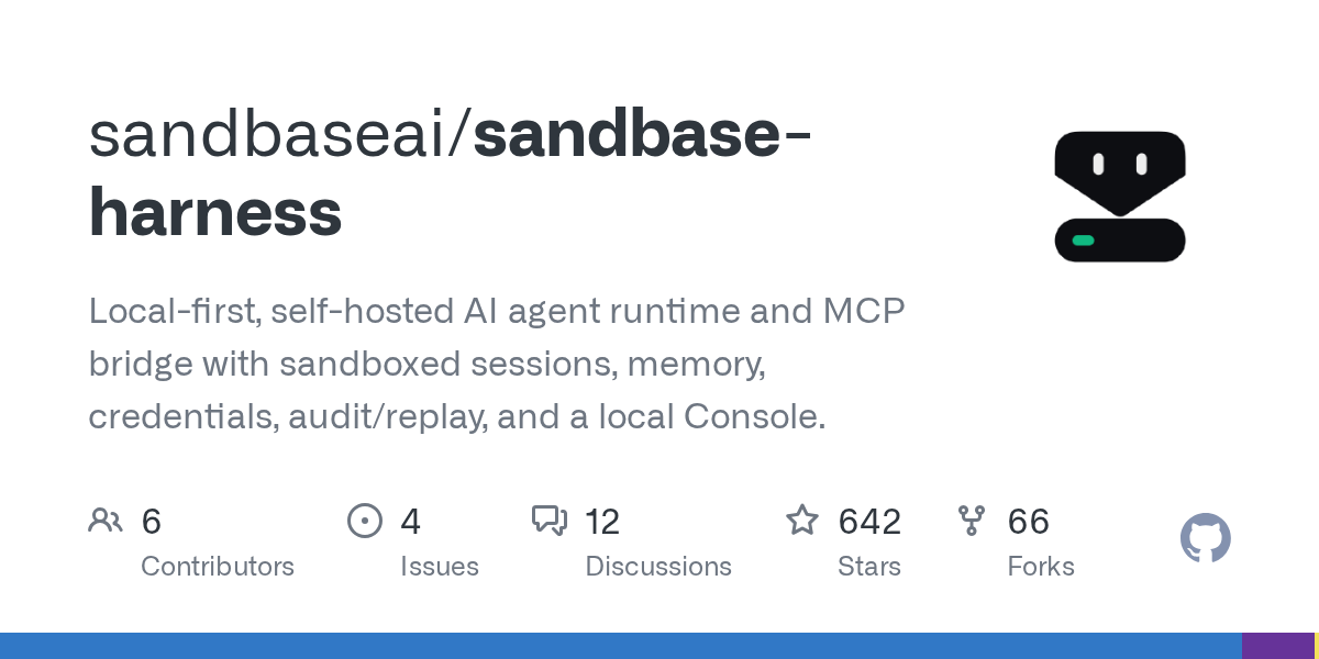 SandBase Harness: Local-First AI Agent Runtime with Sandboxed Sessions