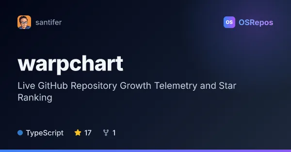 warpchart: Track GitHub Repository Growth and Rankings
