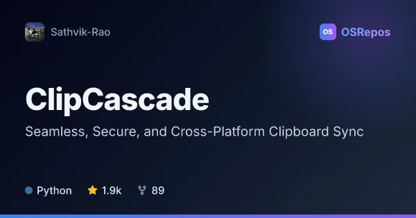 ClipCascade: Sync Clipboard Content Across Devices
