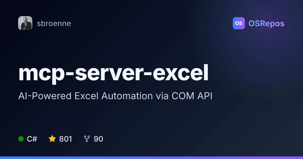 mcp-server-excel: Automate Microsoft Excel with AI