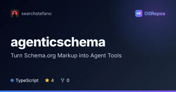 agenticschema: Turn Schema.org Markup into Agent Tools