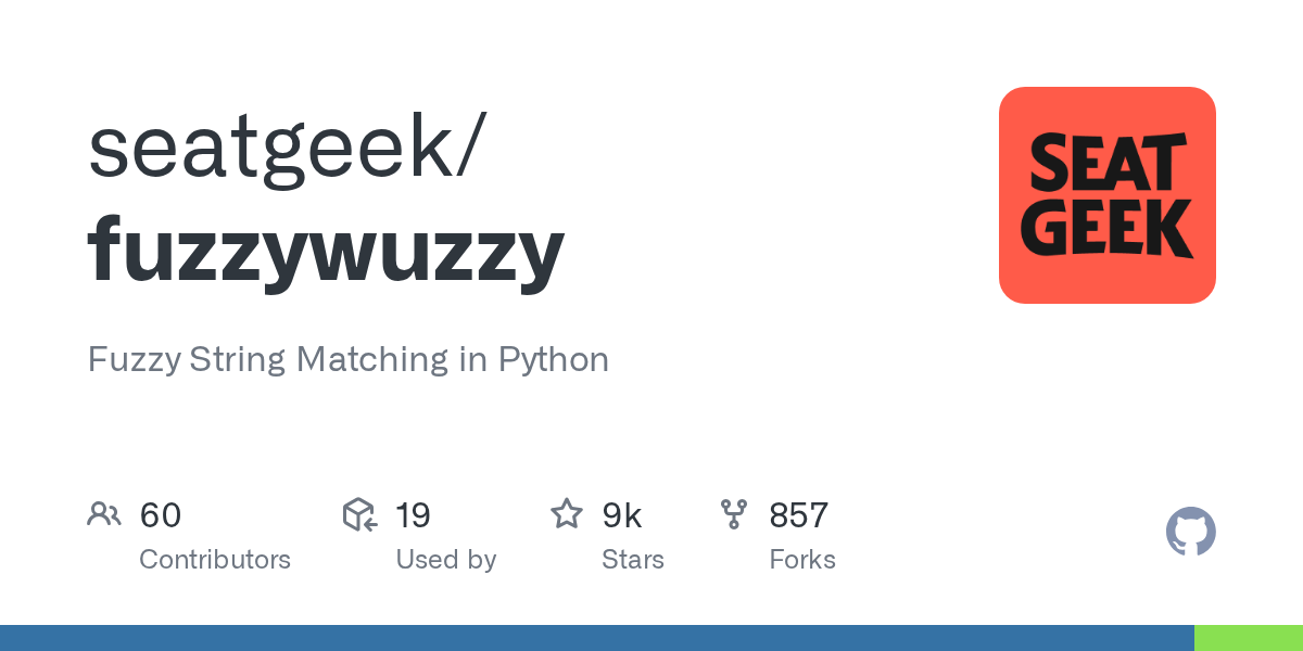 Fuzzywuzzy: Python Library for Fuzzy String Matching