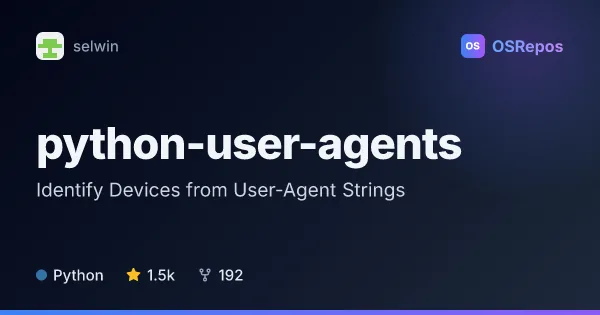 python-user-agents: Identify Devices from User-Agent Strings