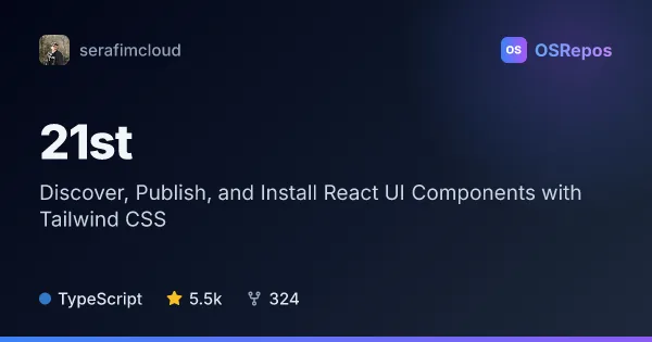 21st: Discover, Publish, and Install React UI Components with Tailwind CSS